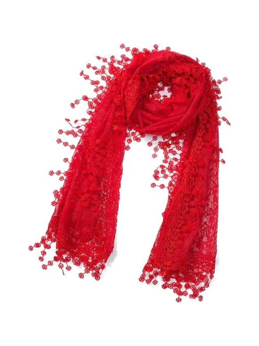 Lightweight Lace Fringe Scarf Bridal Veil Shawl Women Wedding Wrap Shawl Accesso